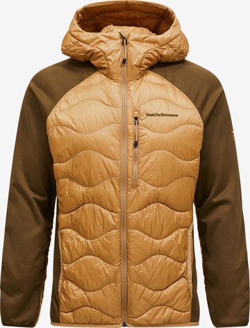 PEAK PERFORMANCE Athletic Jacket in Brown: front