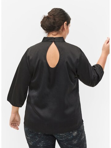 Zizzi Blouse 'Stine' in Zwart