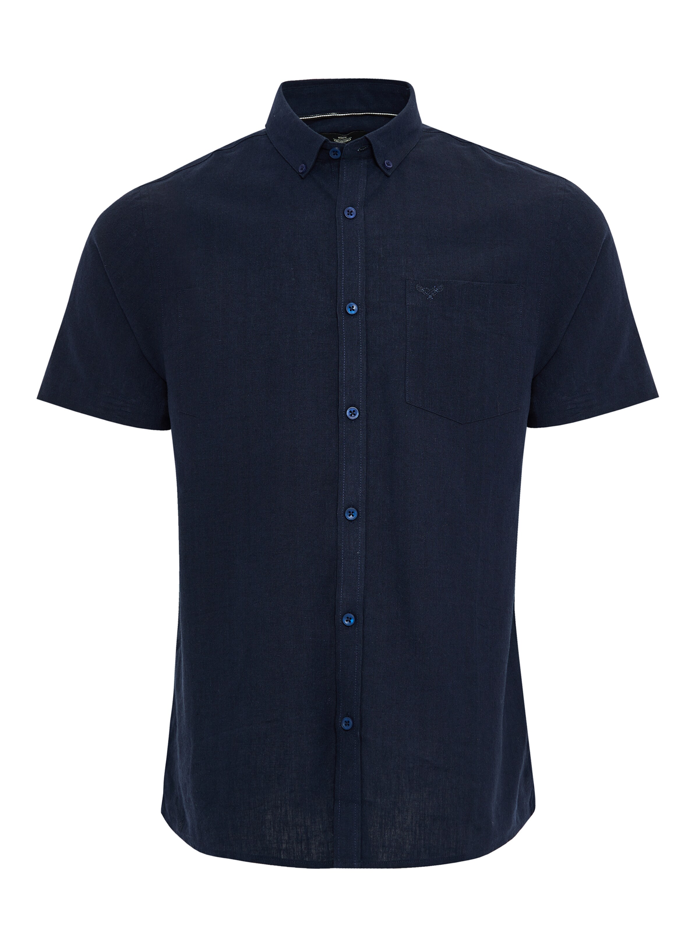 Threadbare Button Up Shirt 'Dragon' in Blue: front
