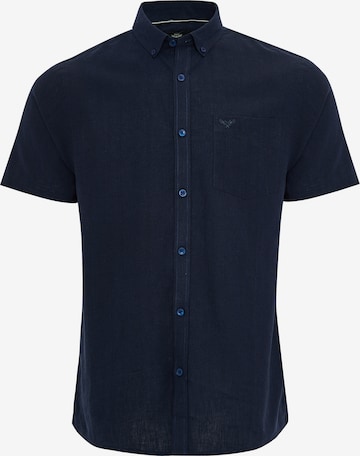 Coupe regular Chemise 'Dragon' Threadbare en bleu : devant