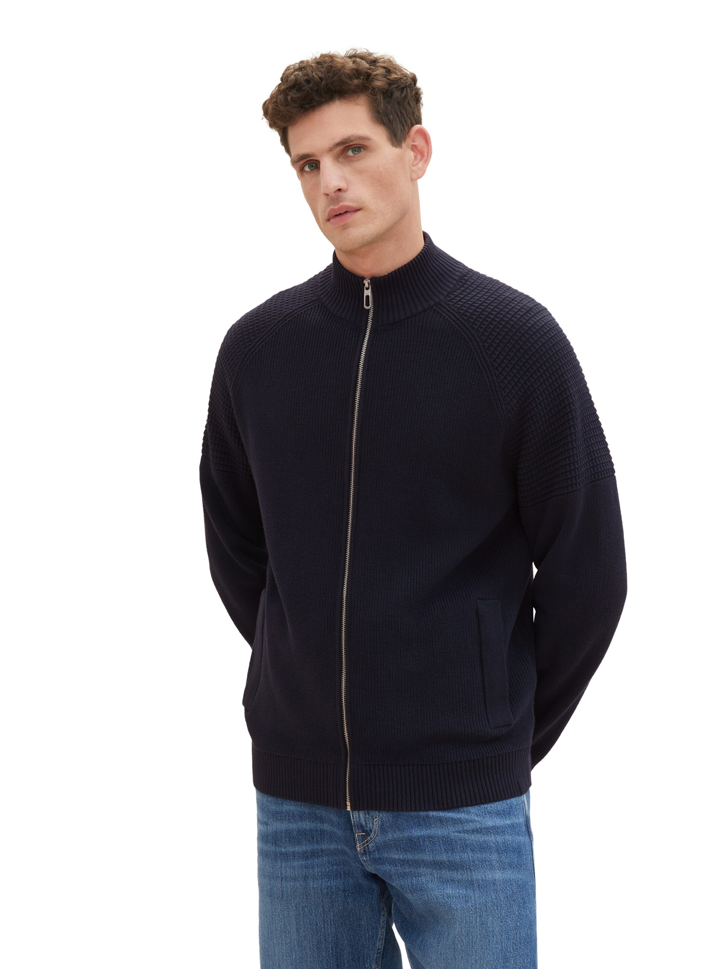 TOM TAILOR Strickjacke in Blau: Vorderseite