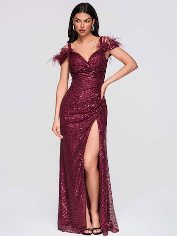 Ombre Abendkleid in Rot