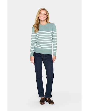SAINT TROPEZ Pullover in Grün