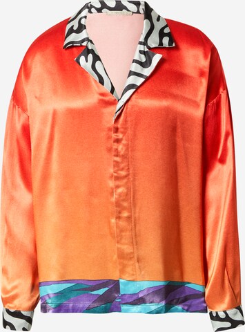 Smiles Comfort fit Button Up Shirt 'Silas' in Orange: front