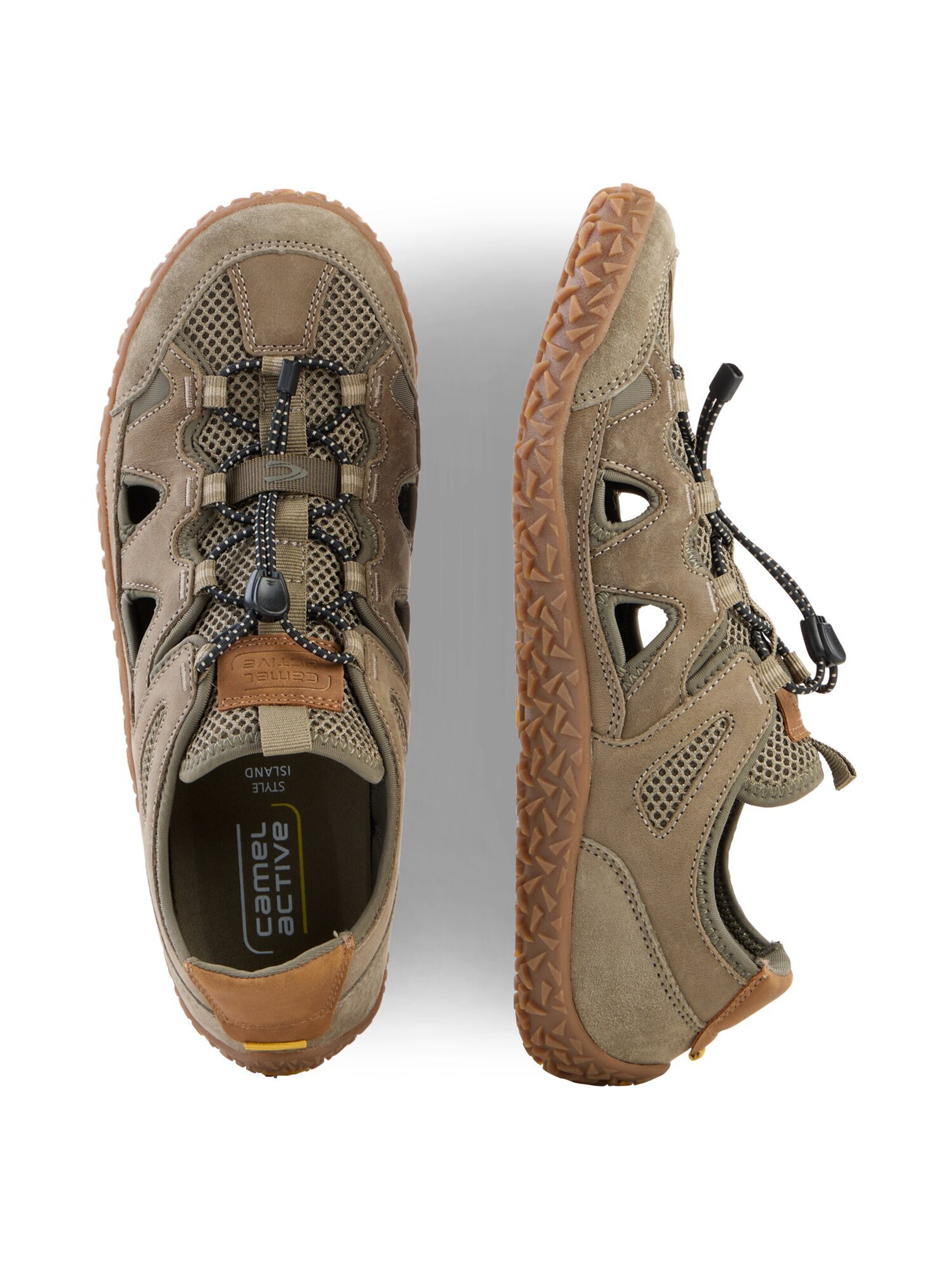 CAMEL ACTIVE Leichter Sneaker mit luftigen Partien in Grün
