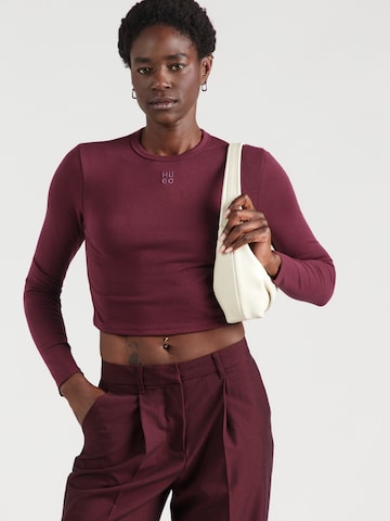 HUGO Koszulka 'Dafilomena_3' w kolorze fioletowy: przód