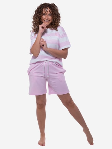 Mey Pajama 'Streaked Lines' in Pink