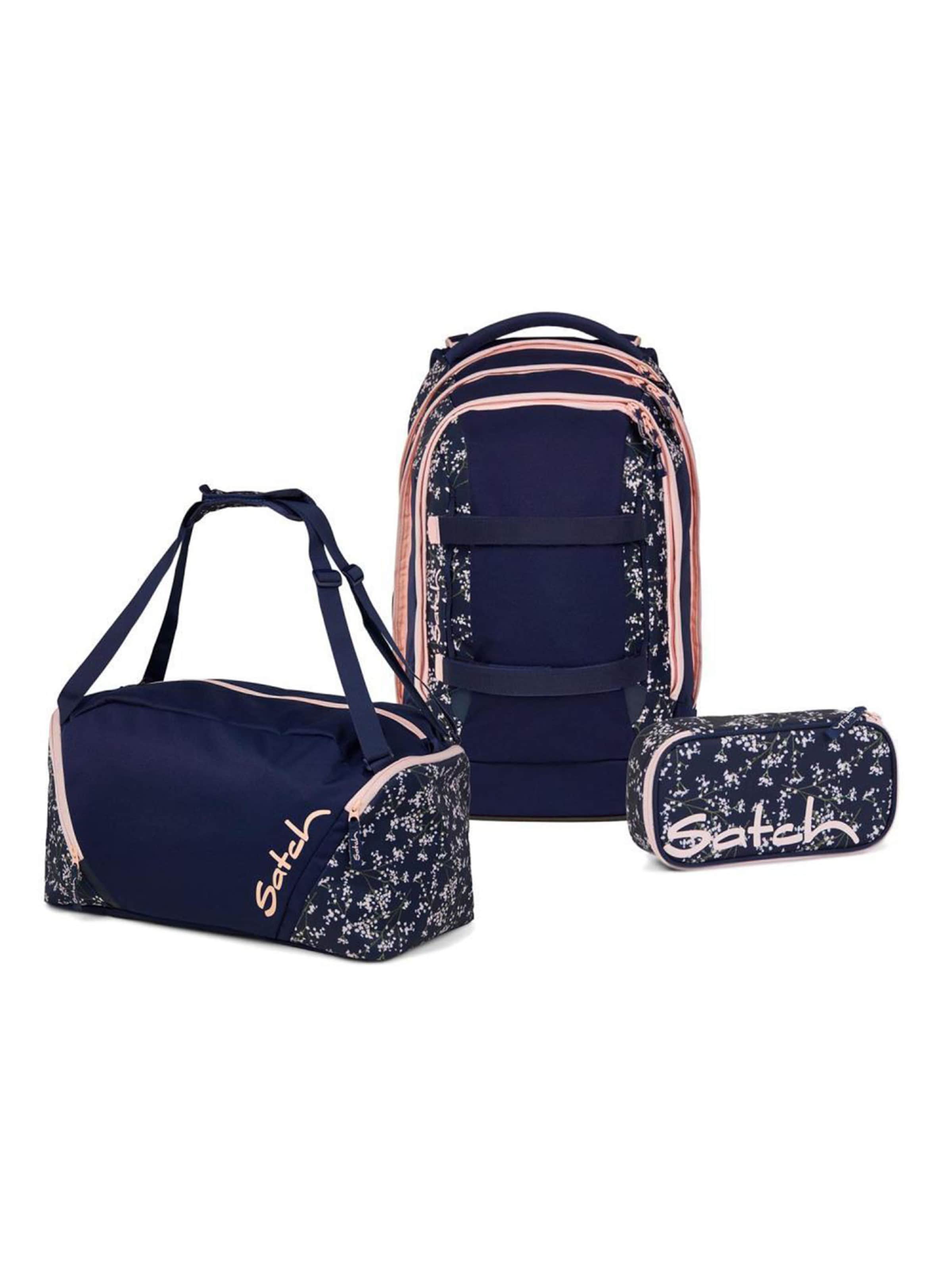 Satch Backpack 'Pack Schulrucksack Set 3tlg' in Blue: front