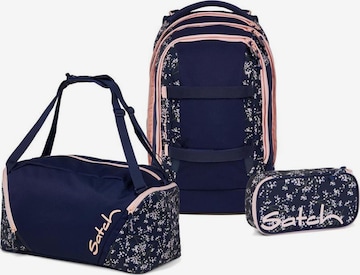 Satch Backpack 'Pack Schulrucksack Set 3tlg.' in Blue: front
