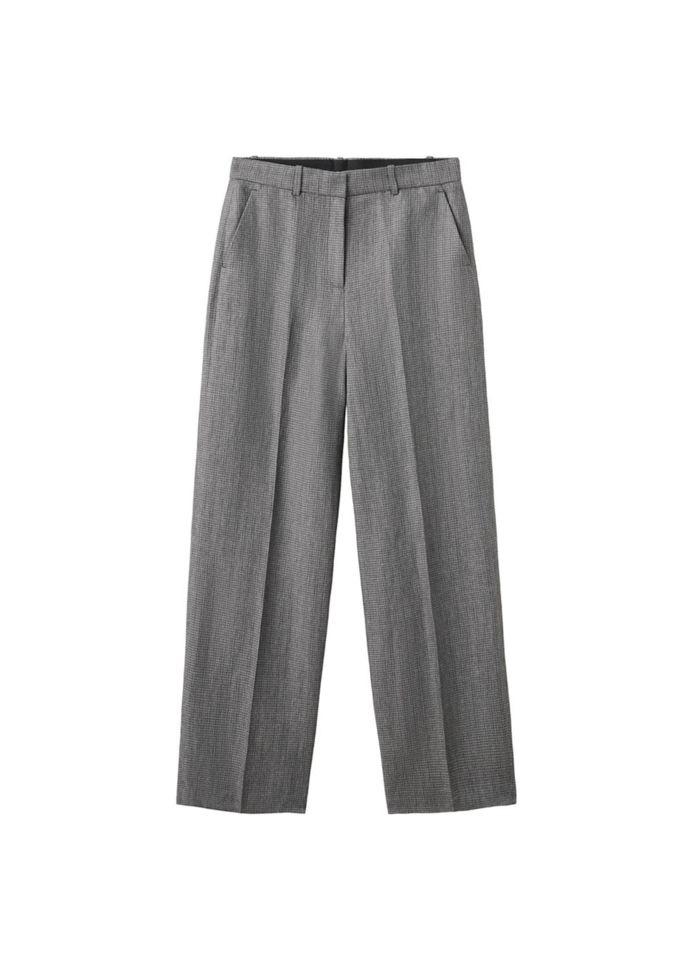MANGO Regular Pleated Pants 'Altair' in Grey: front