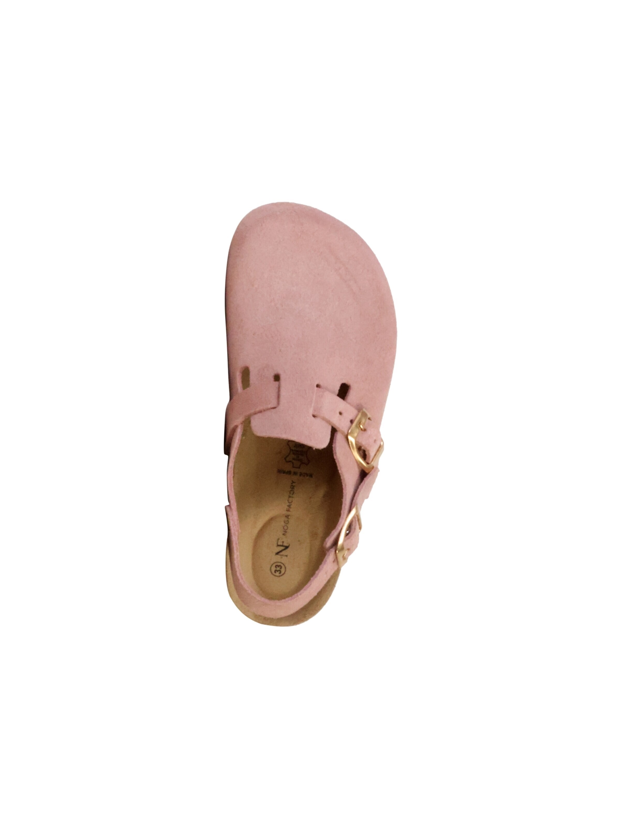 Pantoufle 'Kinder-Pantolette aus Leder Noga Boreali BS Edge' The Divine Factory en rose