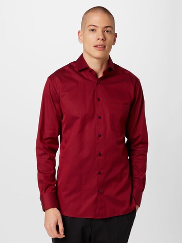 ETERNA Regular fit Business shirt in Red: front