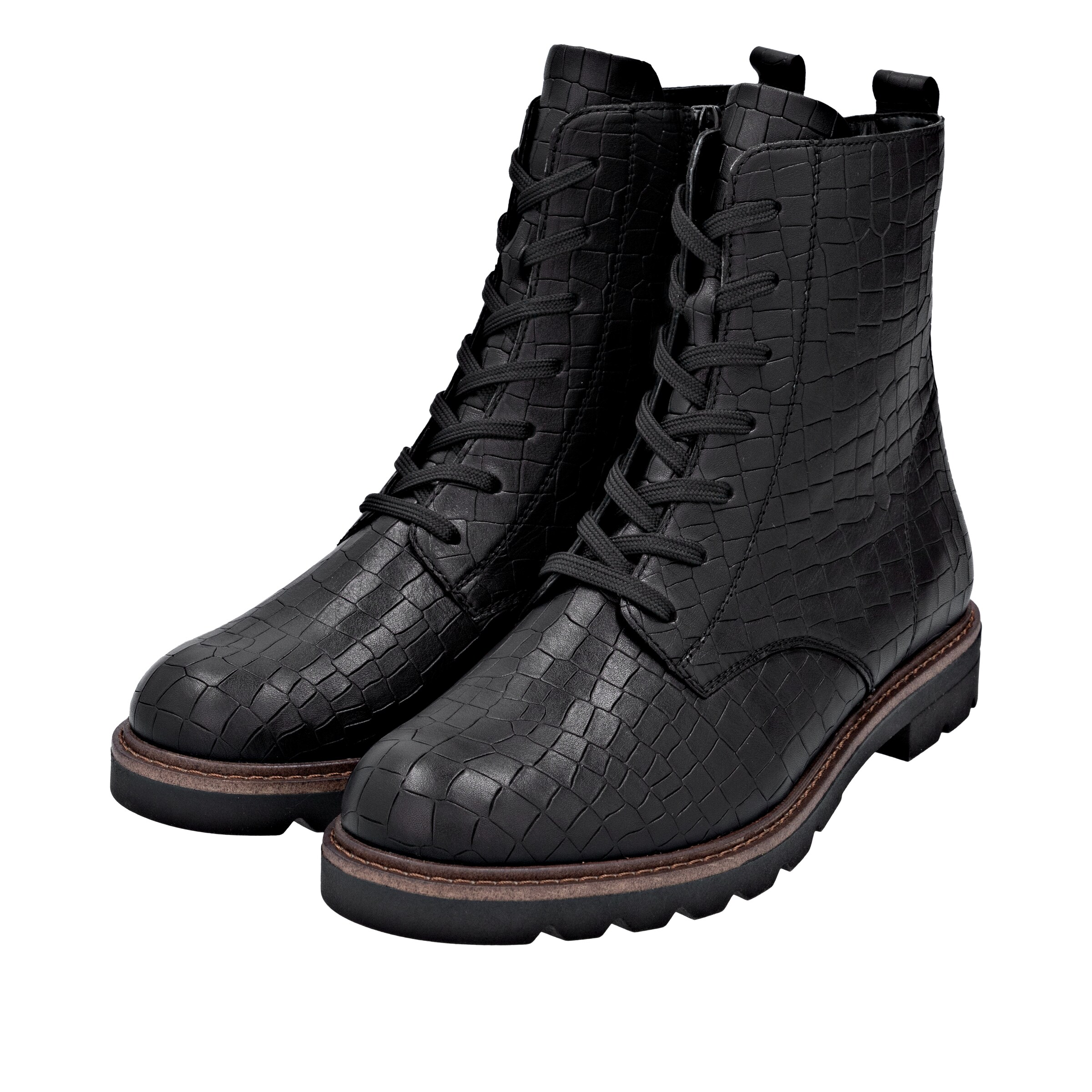 REMONTE Schnürstiefelette in Schwarz