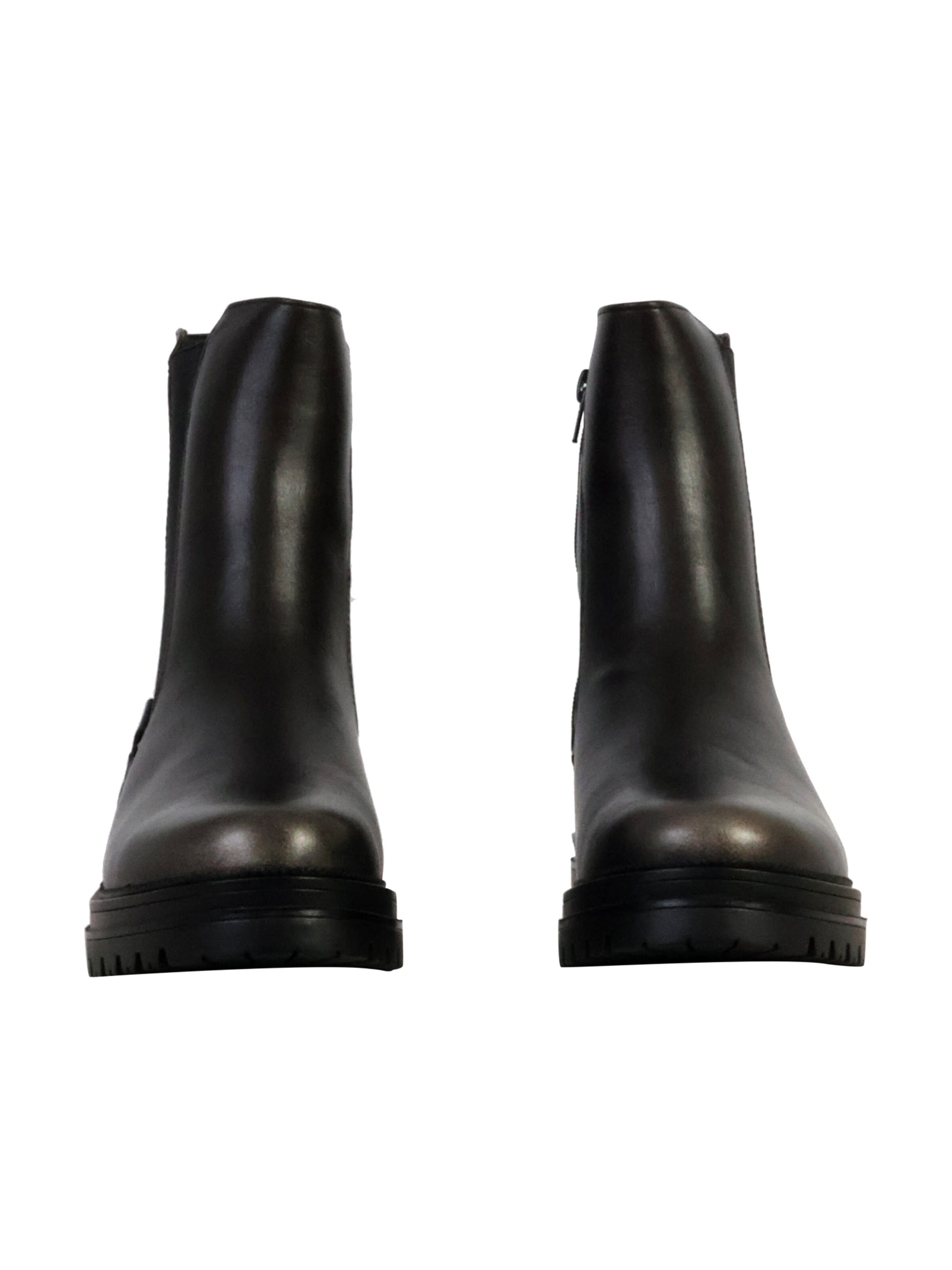 Bottines 'Stiefeletten mit Reißverschluss' The Divine Factory en noir