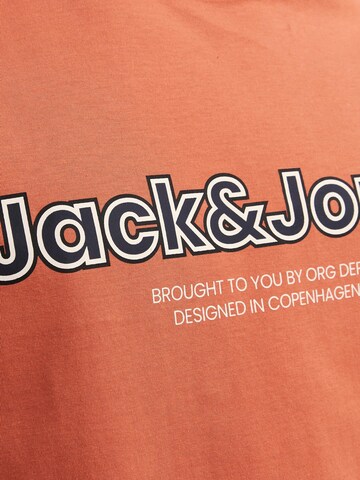 JACK & JONES T-Shirt 'LAKEWOOD' in Orange