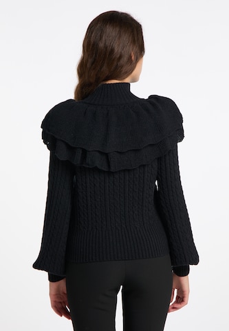 Pullover 'Tylin' di faina in nero