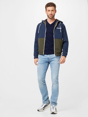 JACK & JONES Prehodna jakna 'Rush' | modra barva