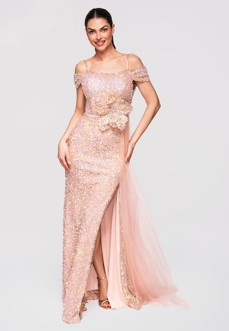 Ombre Abendkleid in Gold: Vorderseite
