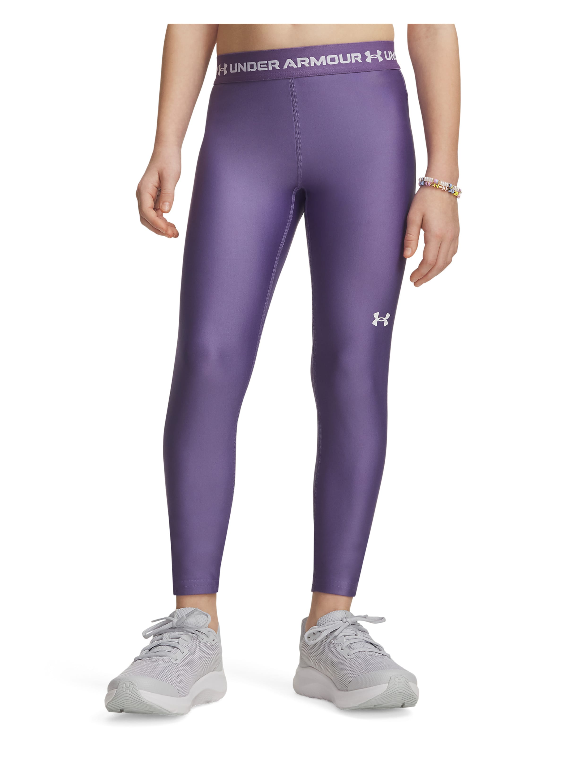 UNDER ARMOUR Skinny Sportbroek 'HeatGear' in Lila: voorkant