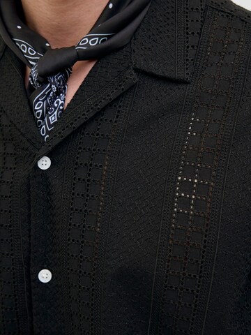 JACK & JONES Comfort Fit Hemd in Schwarz