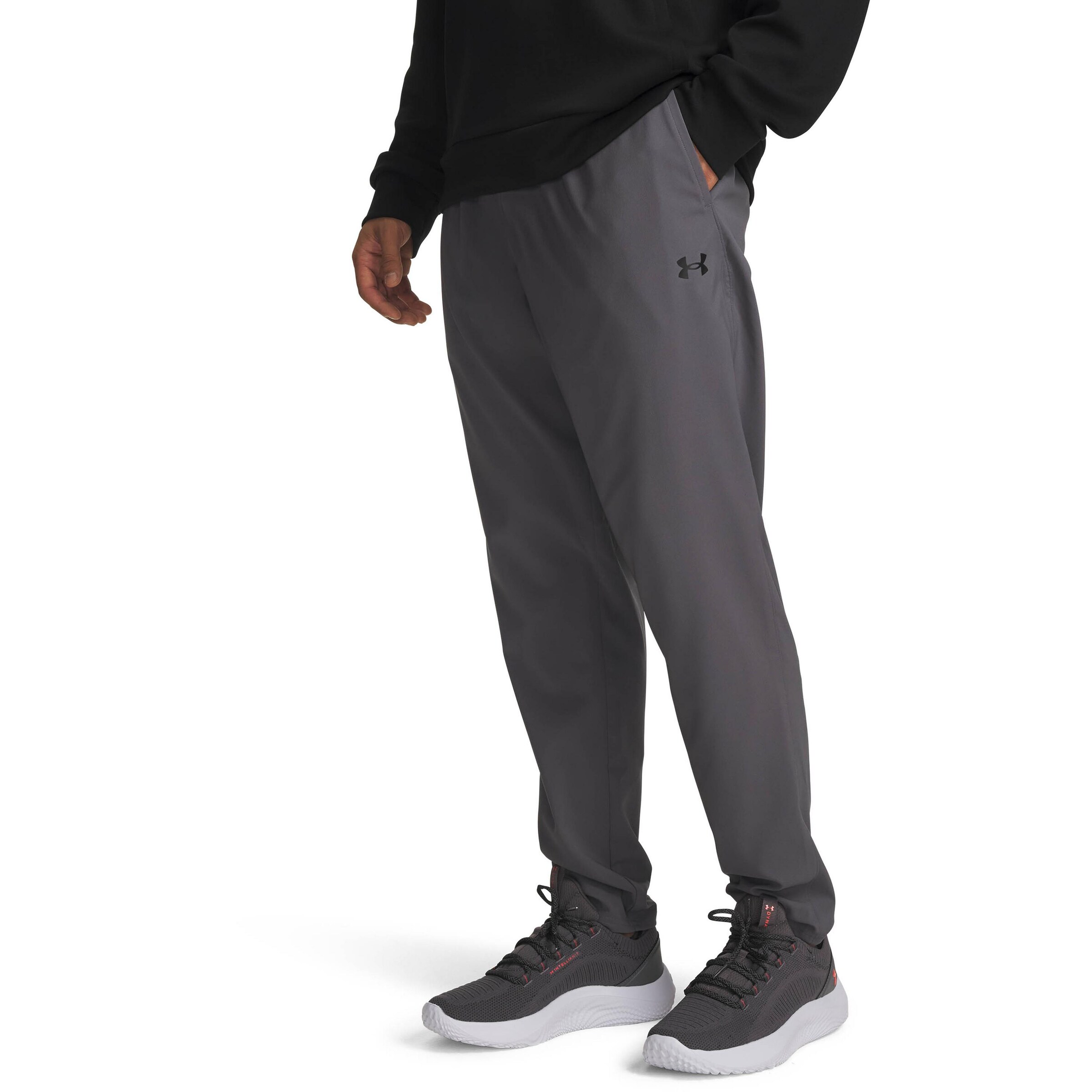 UNDER ARMOUR Tapered Workout Pants in Grey
