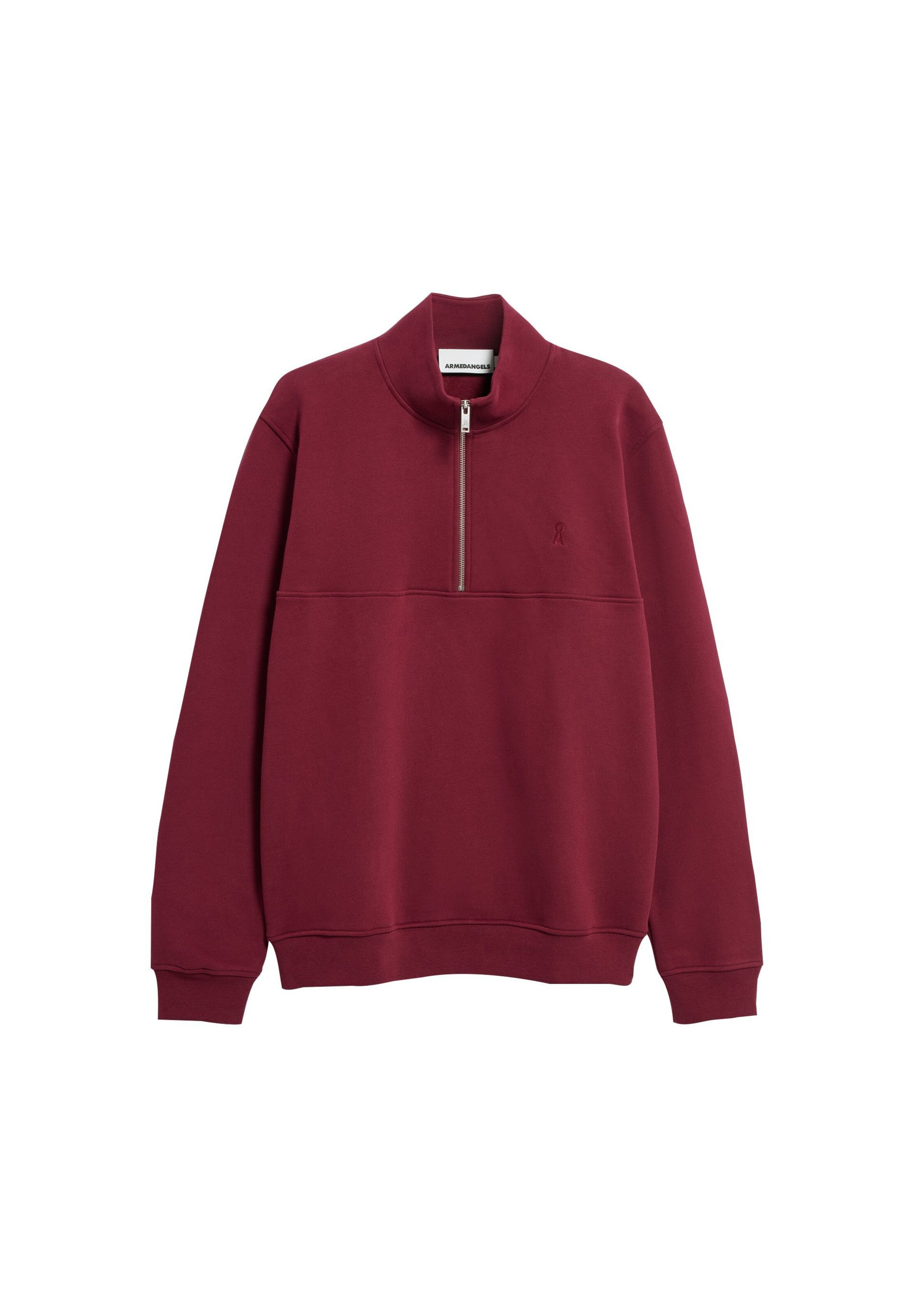 ARMEDANGELS Pullover WAARLO FLEECE in Rot: Vorderseite