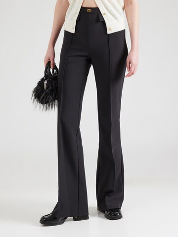 Elisabetta Franchi Flared Hose in Schwarz: Vorderseite