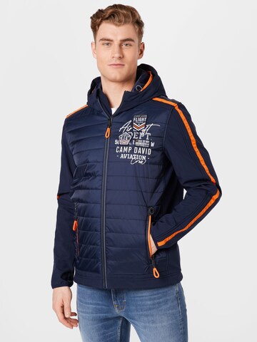 CAMP DAVID Between-season jacket in Blue: front