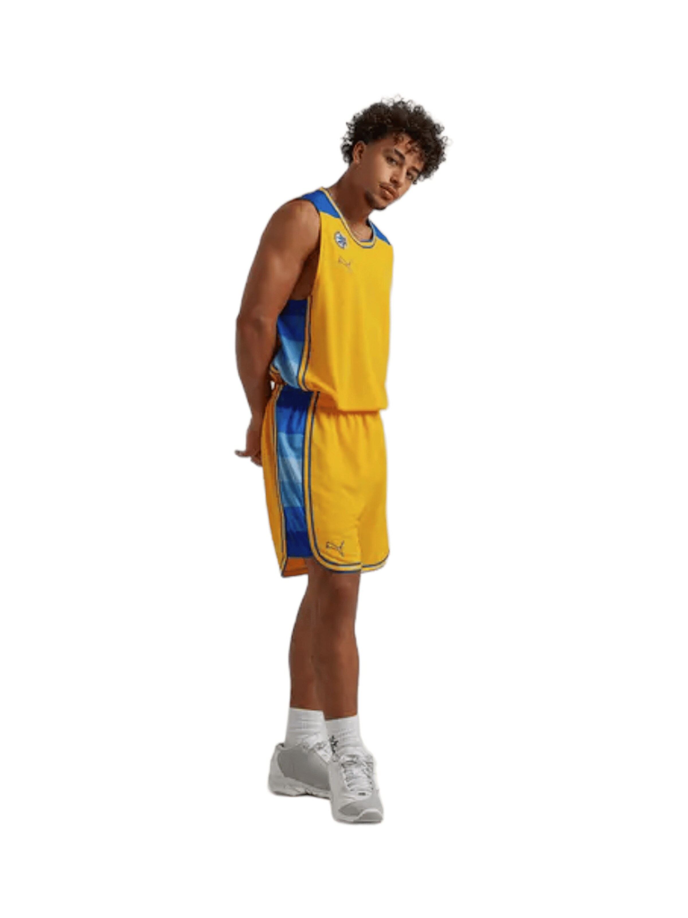 PUMA Loosefit Sportshorts 'Maccabi Tel Aviv' in Gelb