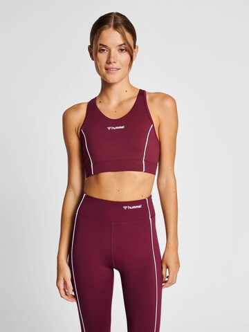 Bustier Soutien-gorge de sport Hummel en violet : devant