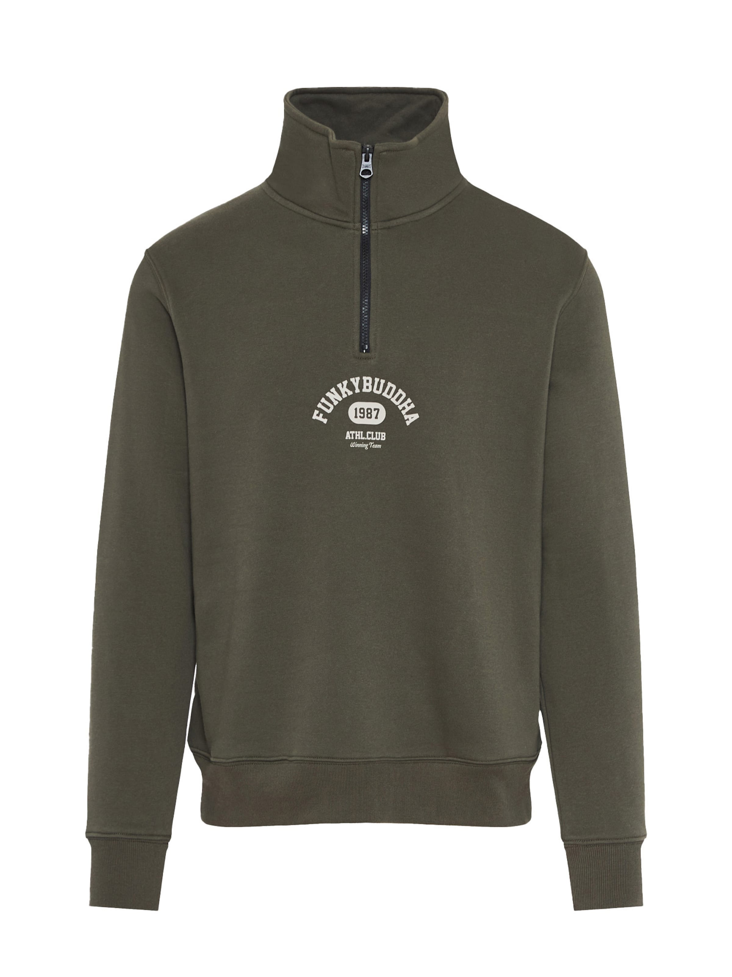 Funky Buddha Sweatshirt in Groen: voorkant