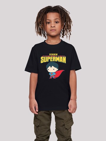 T-Shirt 'DC Comics Superman My Dad Is My Hero' F4NT4STIC en noir : devant