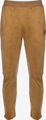 Sergio Tacchini Workout Pants ' Orion Velour ' in Brown: front