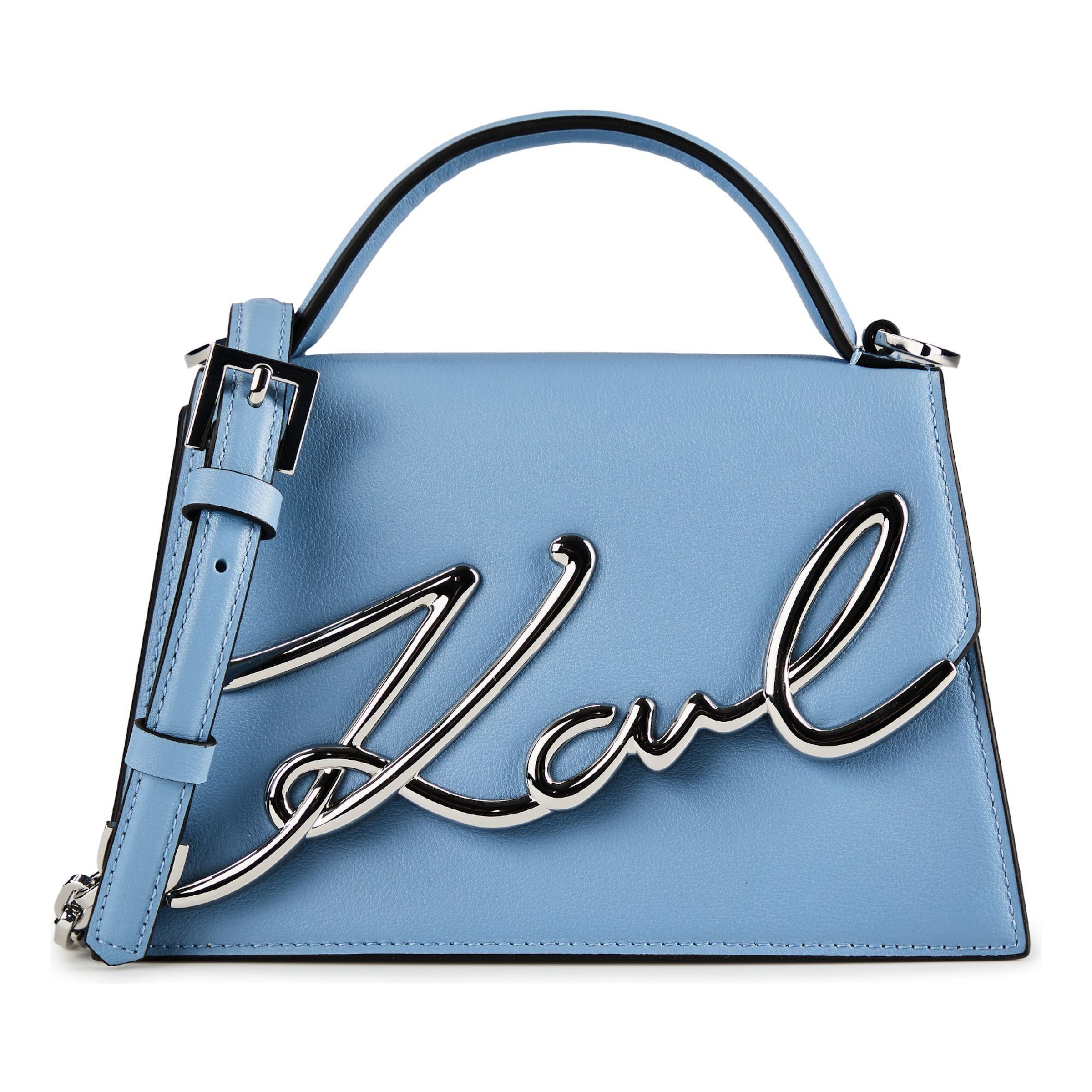 Karl Lagerfeld Handbag 'Signature 2.0' in Blue: front