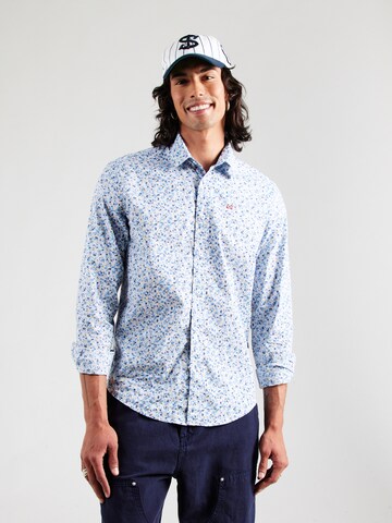 NAPAPIJRI Rovný strih Košeľa 'RONGE' - Modrá: predná strana