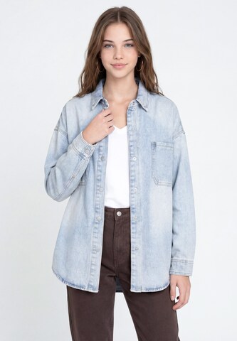MYMO - Blusa en azul: frente