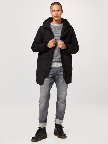 melns TOM TAILOR DENIM Starpsezonu parka