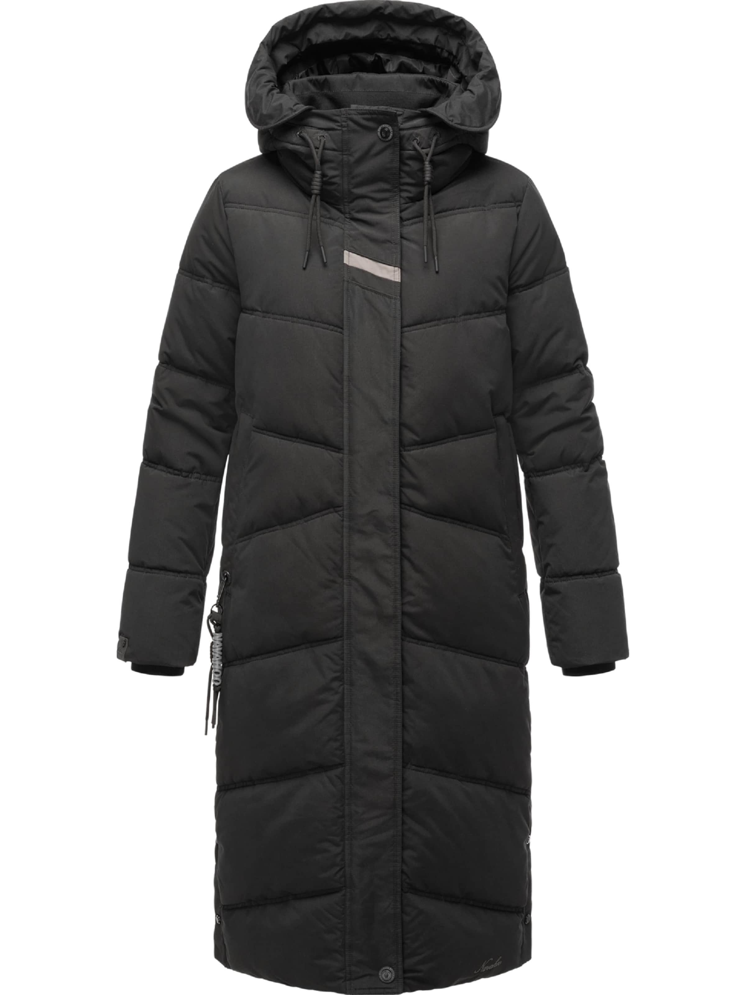 Manteau d’hiver 'Kuschelmausi' NAVAHOO en noir : devant