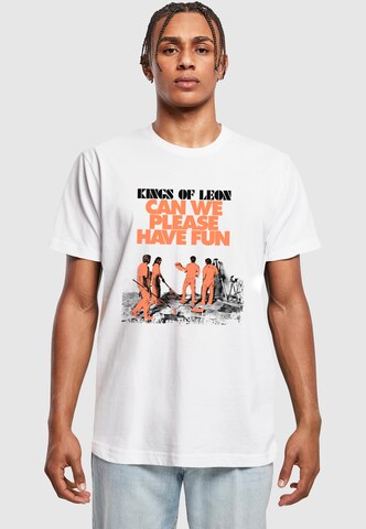 Merchcode T-Shirt 'Kol' in Weiß: Vorderseite