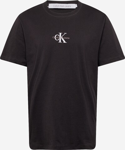 Marškinėliai iš Calvin Klein Jeans, spalva – sidabro pilka / juoda / balta, Prekių apžvalga