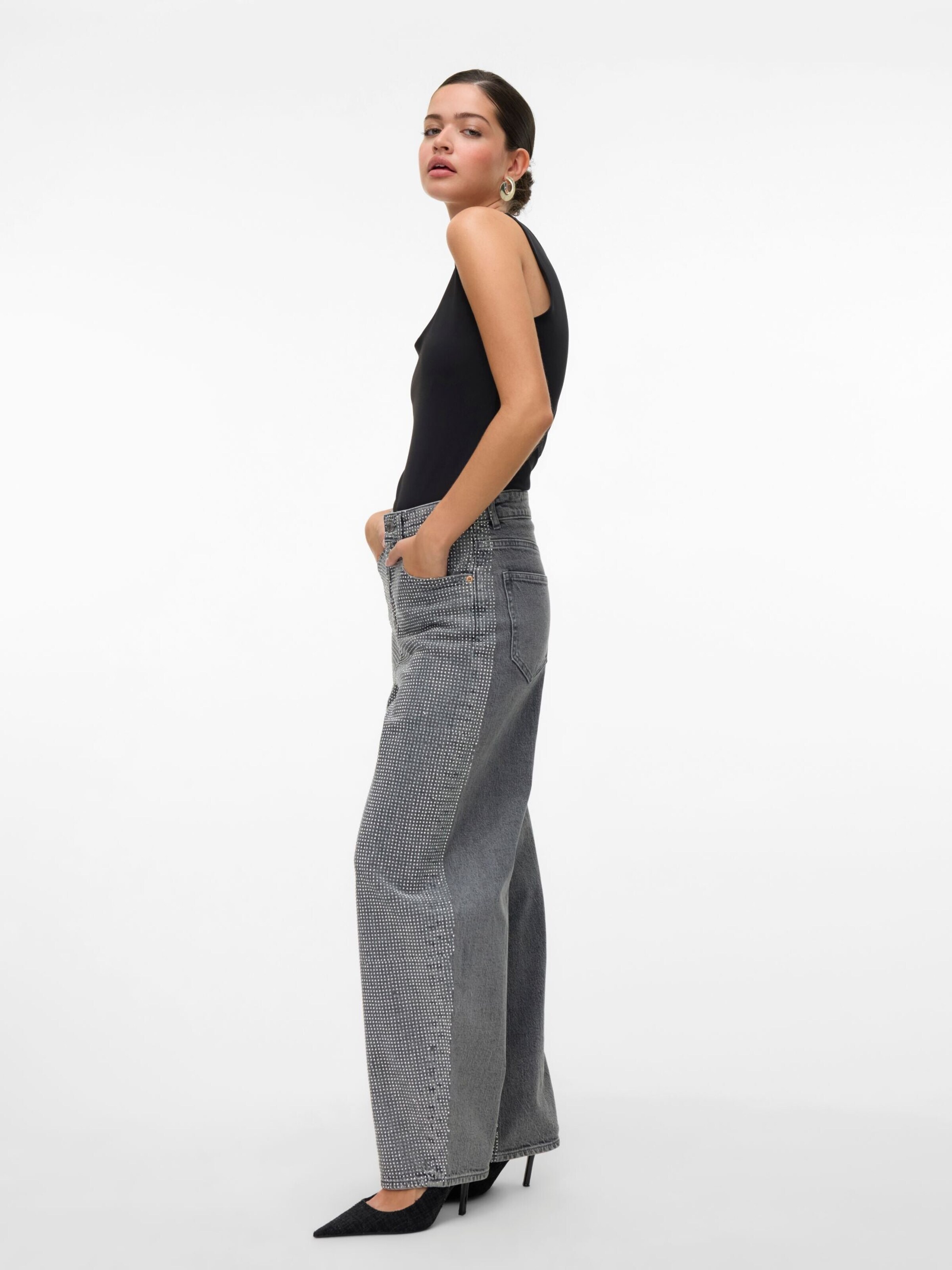 VERO MODA Barrel Jeans '10336831' in Grey