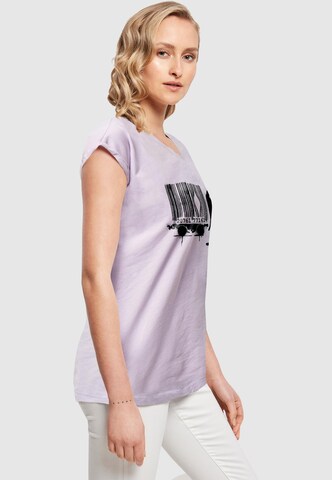 T-shirt 'Brandalised - Barcode Leopard Circle' Merchcode en violet