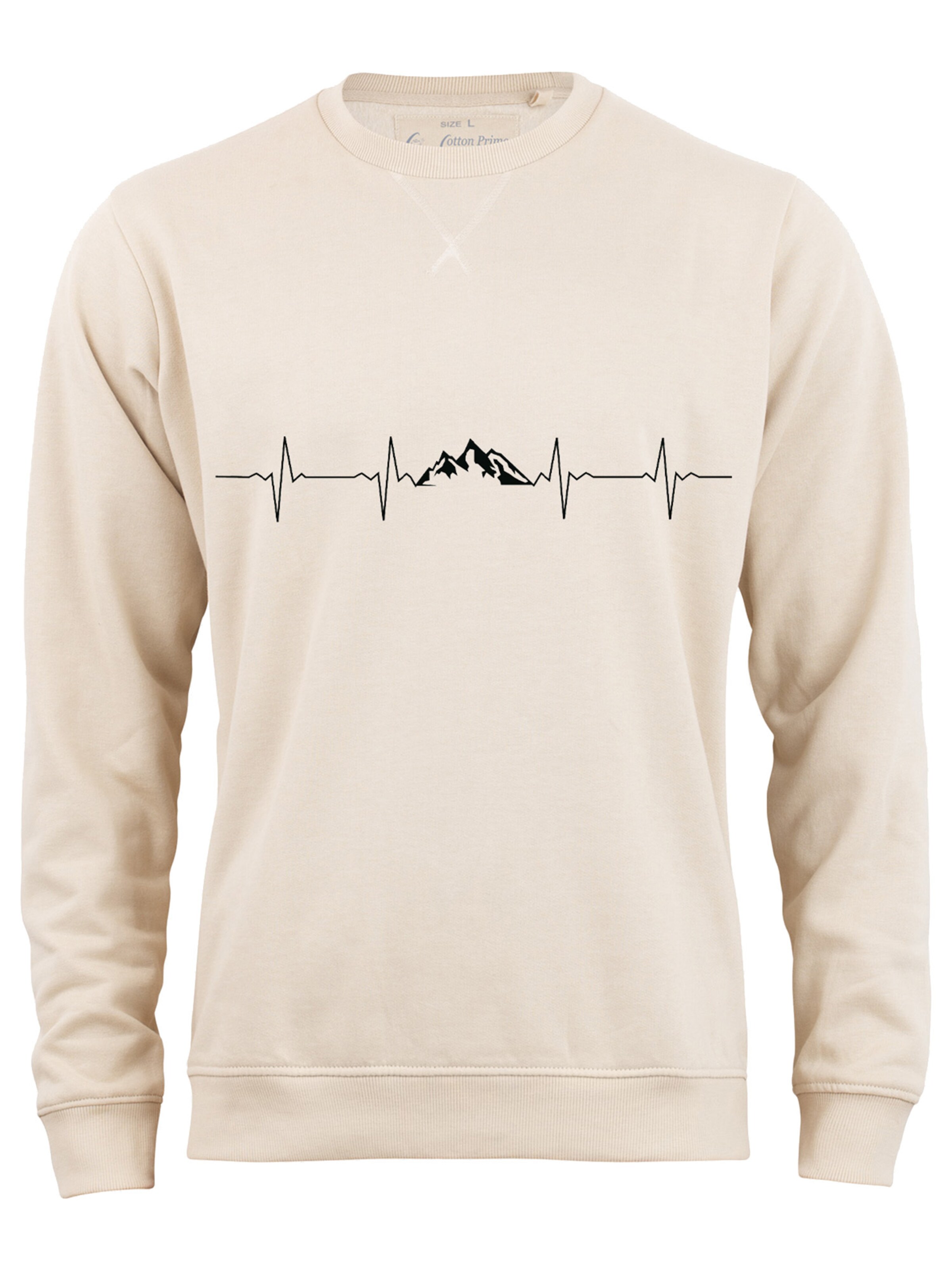 Felpa 'Berge' di Cotton Prime in beige: frontale