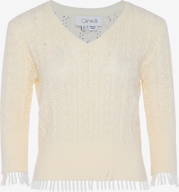 caneva Sweater in White: front