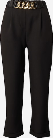 Hailys Regular Pleat-Front Pants 'Va44leria' in Black: front