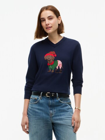TOMMY HILFIGER Svetr – modrá: přední strana