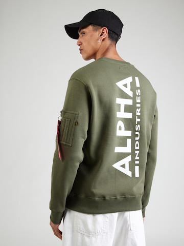 ALPHA INDUSTRIES Sweatshirt in Green: front