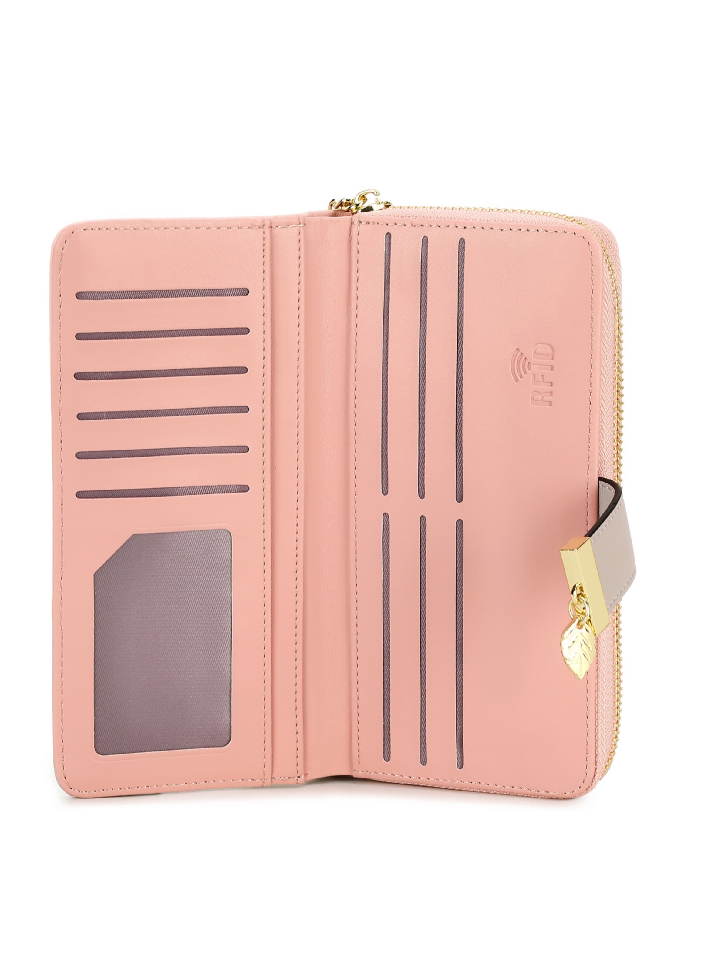 Portamonete 'Damen Klassisch Minimalistisch' di Pomelo Best in rosa