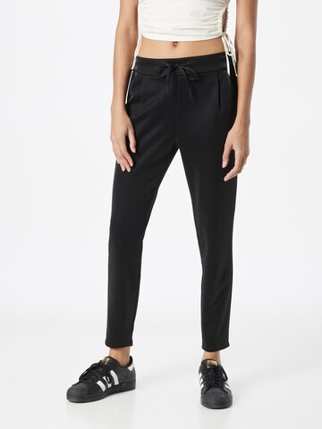 VERO MODA Regular Pleat-front trousers 'SIAEVA' in Black: front