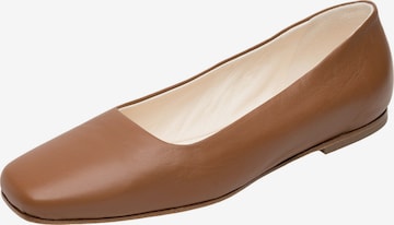 Henry Stevens Ballet Flats 'Audrey B' in Brown: front